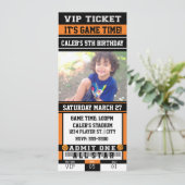 バスケットボールVIPチケット写真パーティー招待状 招待状 (スタンド正面)