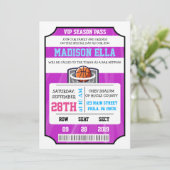 バスケットボールVIPチケット バー・バット・ミッツヴァ招待状 招待状 (スタンド正面)