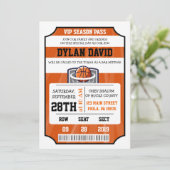 バスケットボールVIPチケット バー・バット・ミッツヴァ招待状 招待状 (スタンド正面)