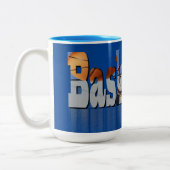 バスケットボ最高のースゲーム、コンボのコーヒーマグ ツートーンマグカップ (左)