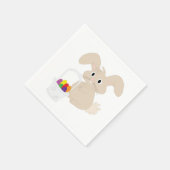 バスケット付きイースターバニー スタンダードカクテルナプキン (角)