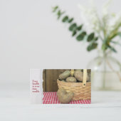 バスケット付きハート型ポテト 名刺 (スタンド正面)