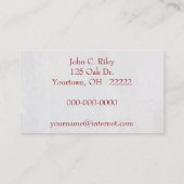 バスケット付きハート型ポテト 名刺 (裏面)