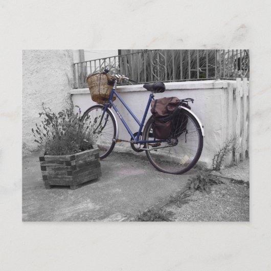 バスケット付き自転車 – マル島 ポストカード (正面)