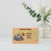 バスケット付き蝶の名刺 名刺 (スタンド正面)