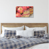 バスケット入りのリンゴ キャンバスプリント (インサイチュ (寝室))