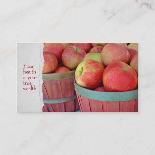 バスケット入りのリンゴ 名刺 (正面)