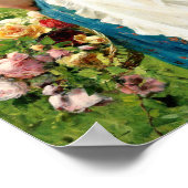 バスケット入りの美しいの若いバラ ポスター (角)