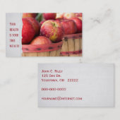 バスケット入りの赤いリンゴ 名刺 (正面/裏面)