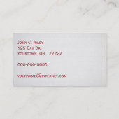 バスケット入りの赤いリンゴ 名刺 (裏面)