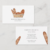 バスケット内の水色のパンベーカリー 名刺 (正面/裏面)