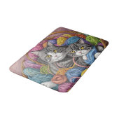 バスケット内の猫たち バスマット (アングル)