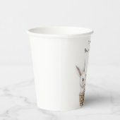 バスケット内の白いバニーハートベビーシャワーXOXO 紙コップ (右)