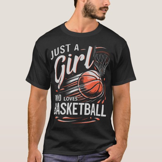 バスケット好き女子の Tシャツ (正面)
