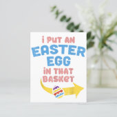 バスケット妊娠アナウンスメントにイースターおもしろい卵を入れる (スタンド正面)