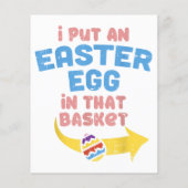 バスケット妊娠アナウンスメントにイースターおもしろい卵を入れる (裏面)