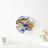 バスケット娘 ラウンド壁時計 (ホーム)