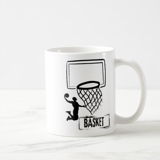 バスケット愛好家 コーヒーマグカップ (右)