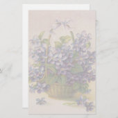 バスケット文房具のスミレ 便箋 (正面/裏面)