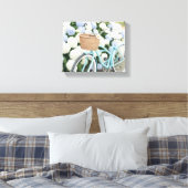 バスケット水彩付き自転車 キャンバスプリント (インサイチュ (寝室))