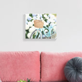 バスケット水彩付き自転車 キャンバスプリント (インサイチュ (リビング))