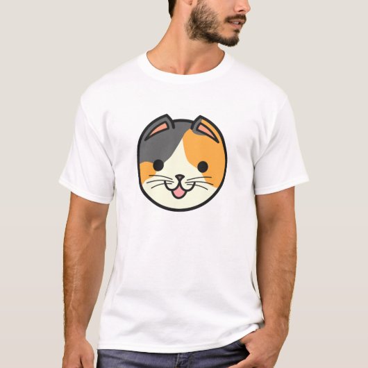 バスケット猫の茶色のぶち猫 Tシャツ (正面)