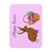 バスケット磁石付きイースターバニー マグネット (縦)