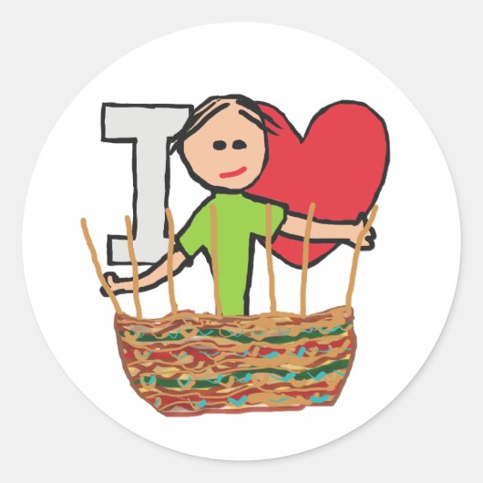 バスケット織りが大好き ラウンドシール (正面)