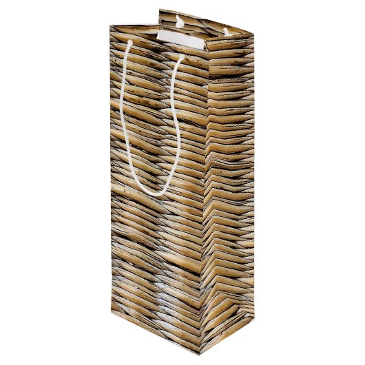 バスケット織りマクロ ワインギフトバッグ (裏面アングル)