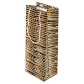 バスケット織りマクロ ワインギフトバッグ (正面アングル)