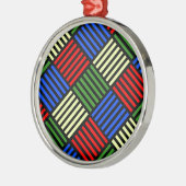 バスケット織り メタルオーナメント (左)