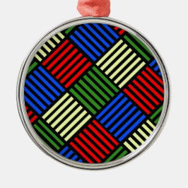 バスケット織り メタルオーナメント