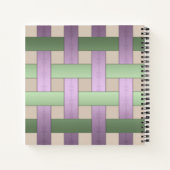 バスケット織り、リボン ノートブック (裏面)