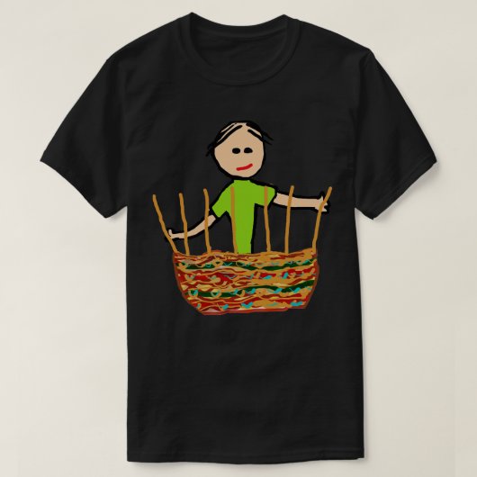 バスケット織り Tシャツ (デザイン正面)