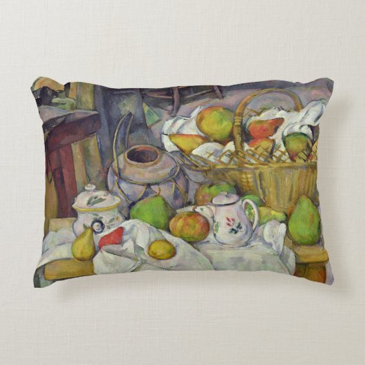 バスケット1888-90年が付いているポールセザンヌ|の静物画 アクセントクッション (正面)