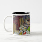 バスケット1888-90年が付いているポールセザンヌ|の静物画 ツートーンマグカップ (左)