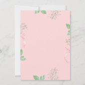 バスケット イチゴ リボン 2つのスイート 2歳の誕生日 招待状 (裏面)