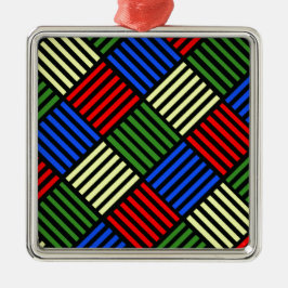 バスケット ウィーブ メタルオーナメント