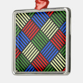 バスケット ウィーブ メタルオーナメント (左)