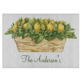 バスケット・グリーンの国のモノグラム離れ・レモン カッティングボード