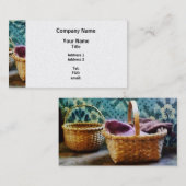 バスケット(編み物付) – プラチナ仕上げ 名刺 (正面/裏面)