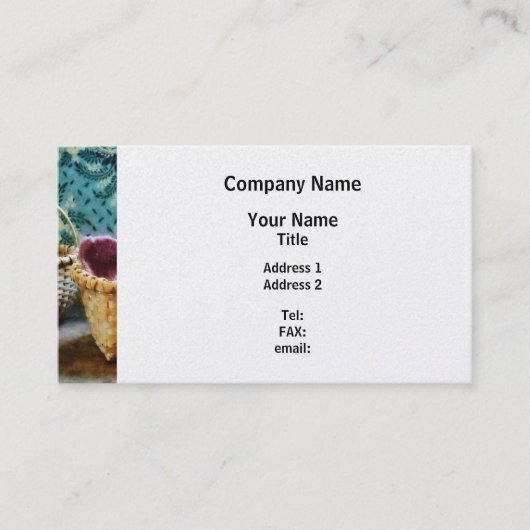 バスケット(編み物付) – プラチナ仕上げ 名刺 (正面)