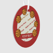 バスケッパーソナライズされたトボールの写真と文字 – 両面 オーナメント (正面)