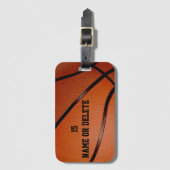 バスケッパーソナライズされたトボールの荷物のタグ ラゲッジタグ (正面縦)