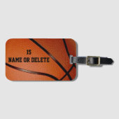 バスケッパーソナライズされたトボールの荷物のタグ ラゲッジタグ (正面横)