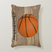 バスケッパーソナライズされたトボールウッドフロア アクセントクッション (正面(垂直))