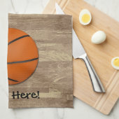 バスケッパーソナライズされたトボールウッドフロア キッチンタオル (四つ折り)