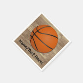 バスケッパーソナライズされたトボールウッドフロア スタンダードカクテルナプキン (角)