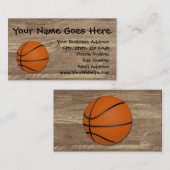 バスケッパーソナライズされたトボールウッドフロア 名刺 (正面/裏面)