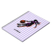 バスケッパーソナライズされたトボールガールノート ノートブック (左側)